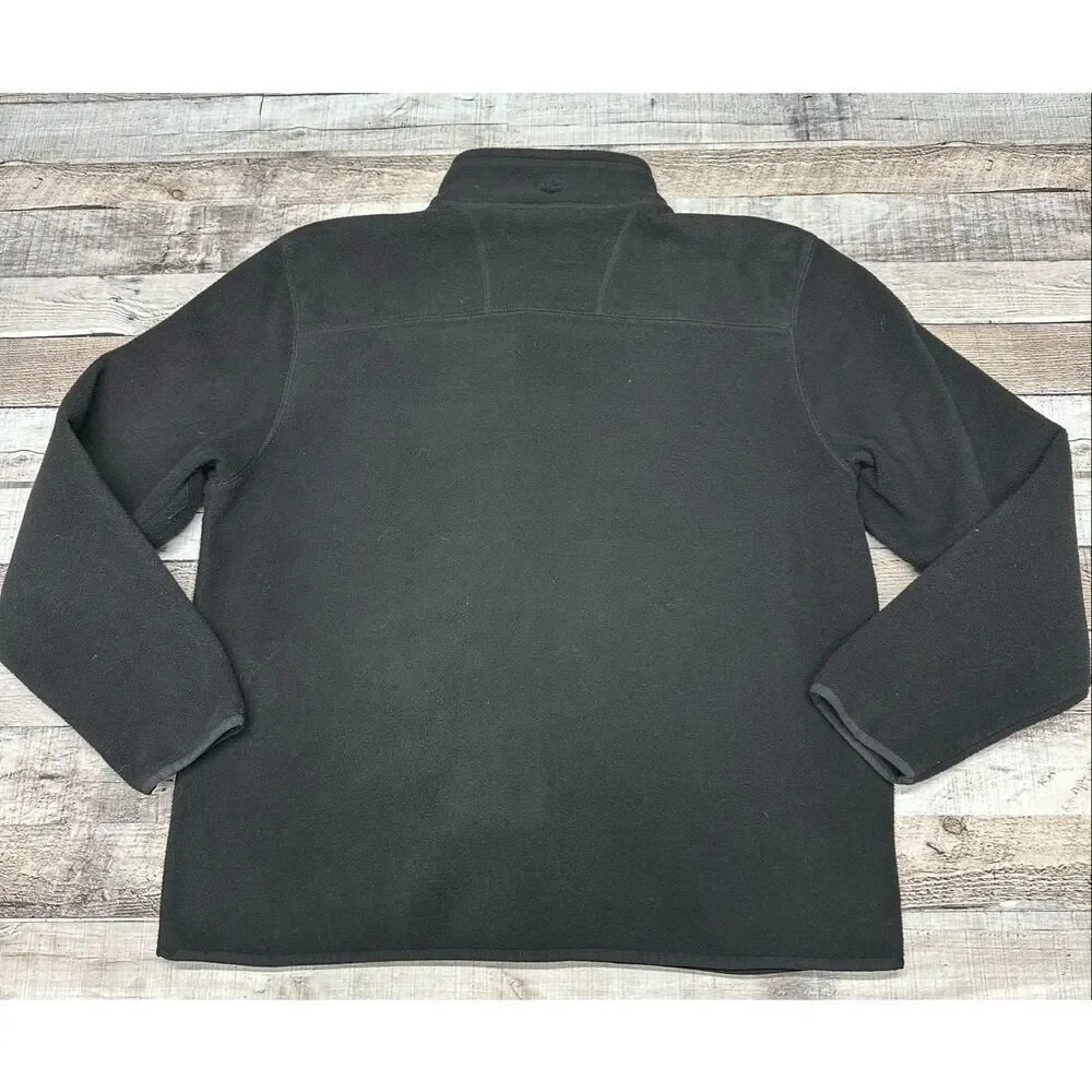 Timberland Men’s Black Fleece Zip Up Warm Outdoor Long Sleeve Jacket Size Medium
